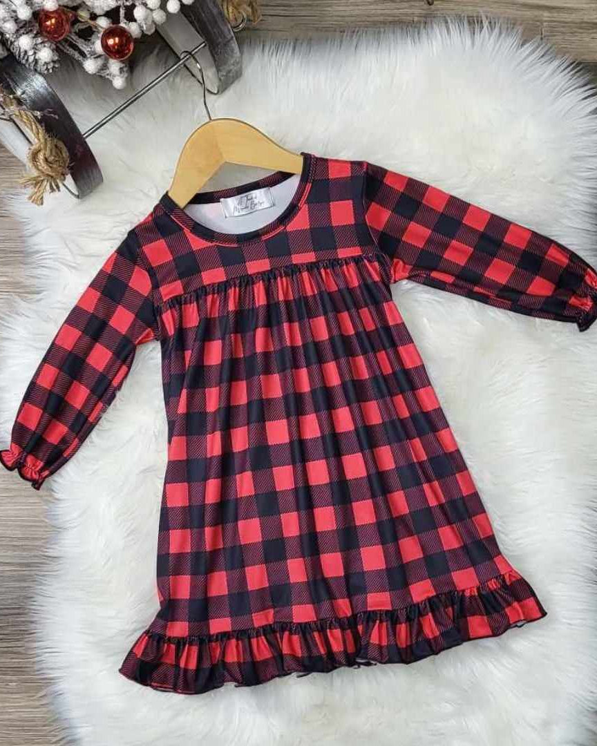 Buffalo Plaid Pajama Gown  A Touch of Magnolia Boutique   
