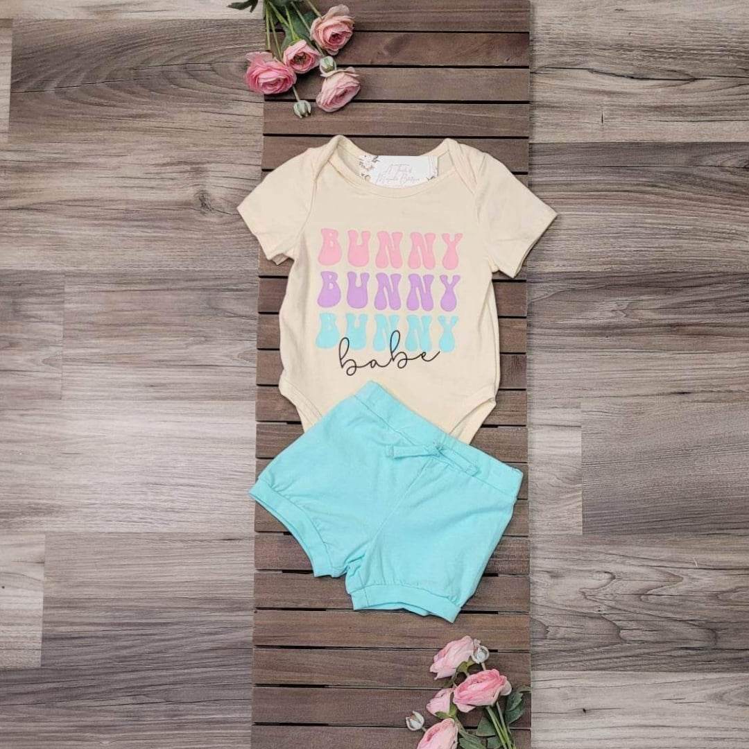 Baby Girl Bunny Babe Shorts Set A Touch of Magnolia Boutique