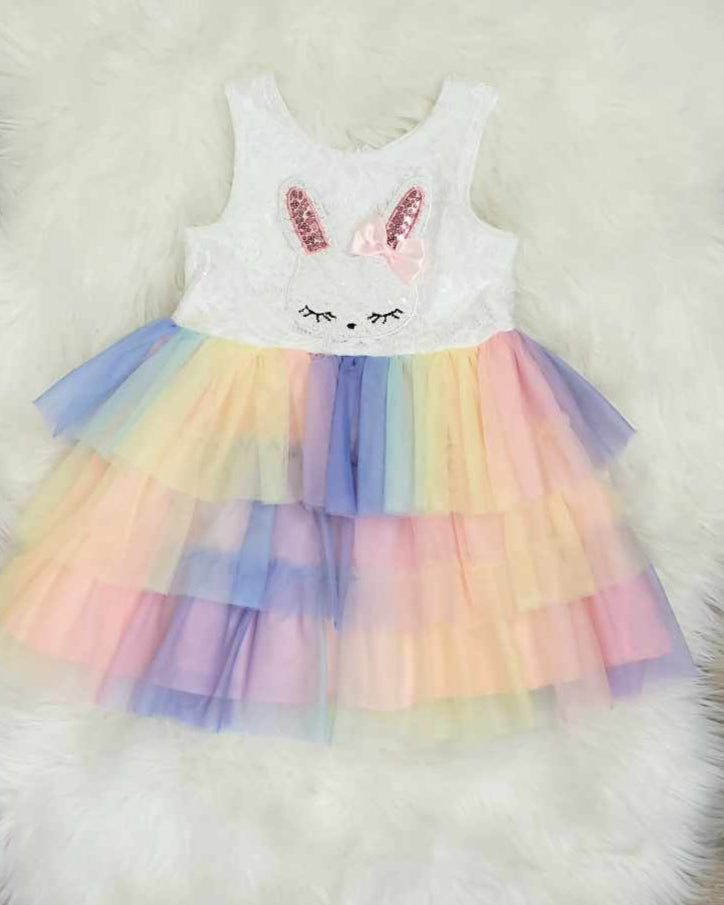 Bunny Lace and Pastel Layered Tulle Dress A Touch of Magnolia Boutique