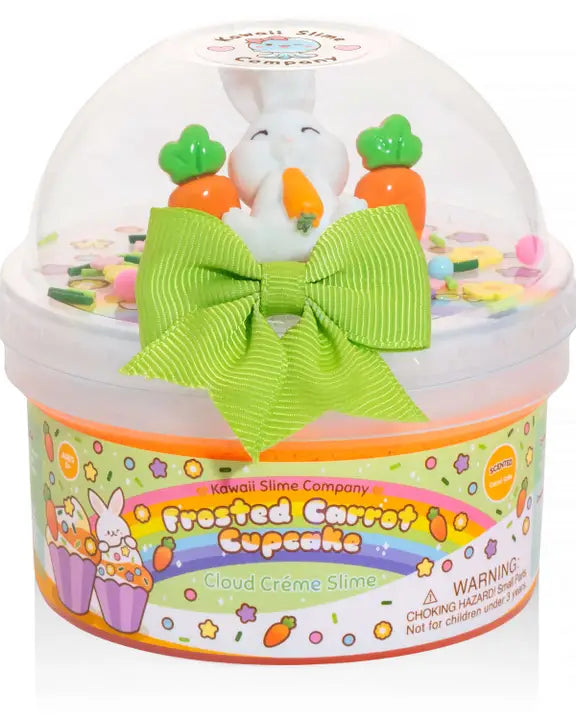 Kawaii Slime (multiple options)  A Touch of Magnolia Boutique Frosted Carrot Cupcake Cloud Slime  