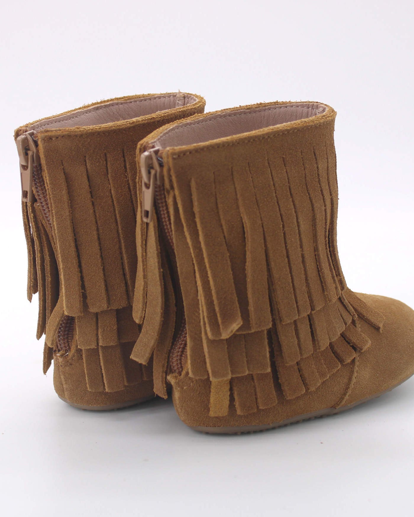 Brynlee Fringe Suede Boots-Camel  A Touch of Magnolia Boutique   