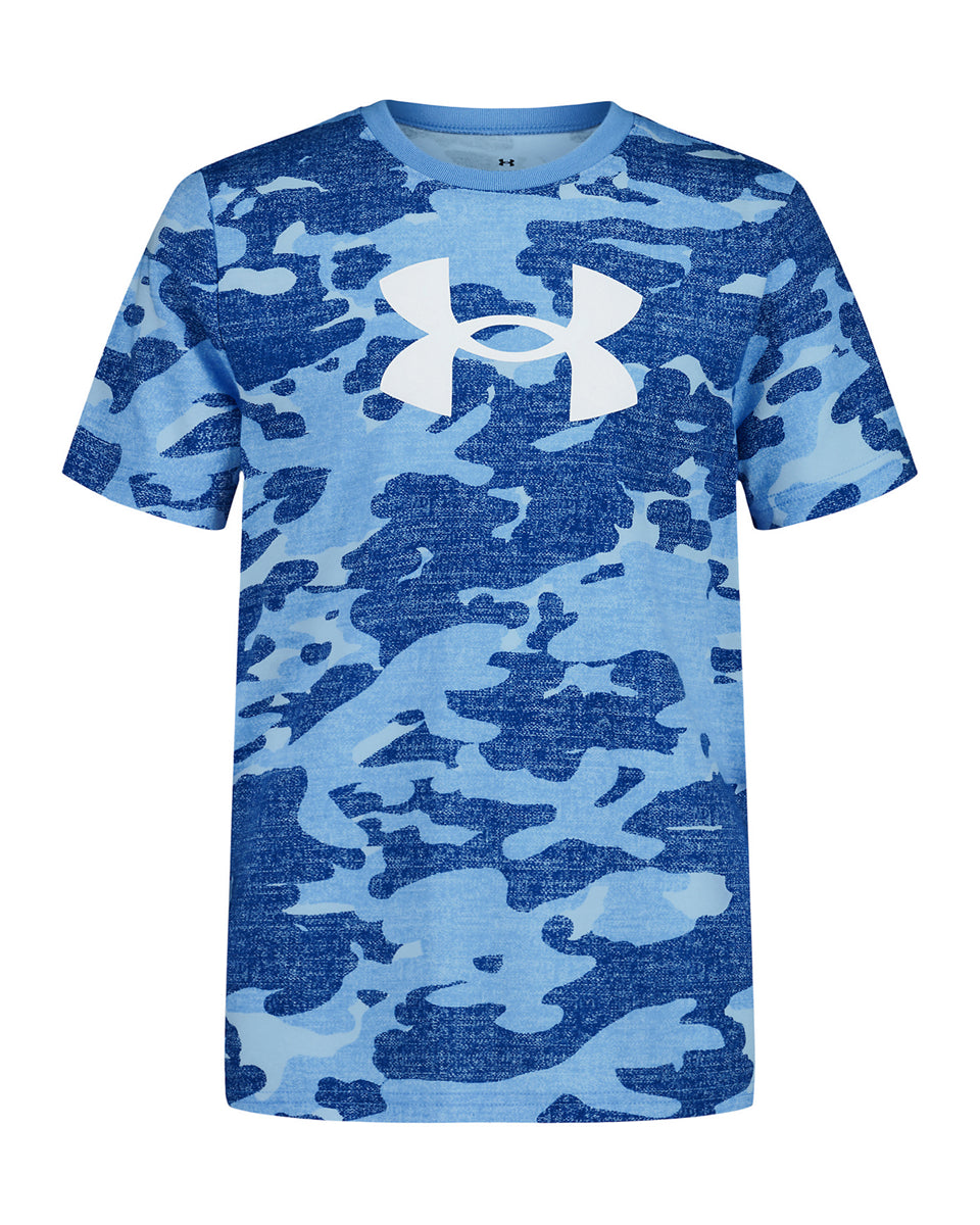 Under Armour® Youth Camo Logo Tee- Horizon Blue A Touch of Magnolia Boutique