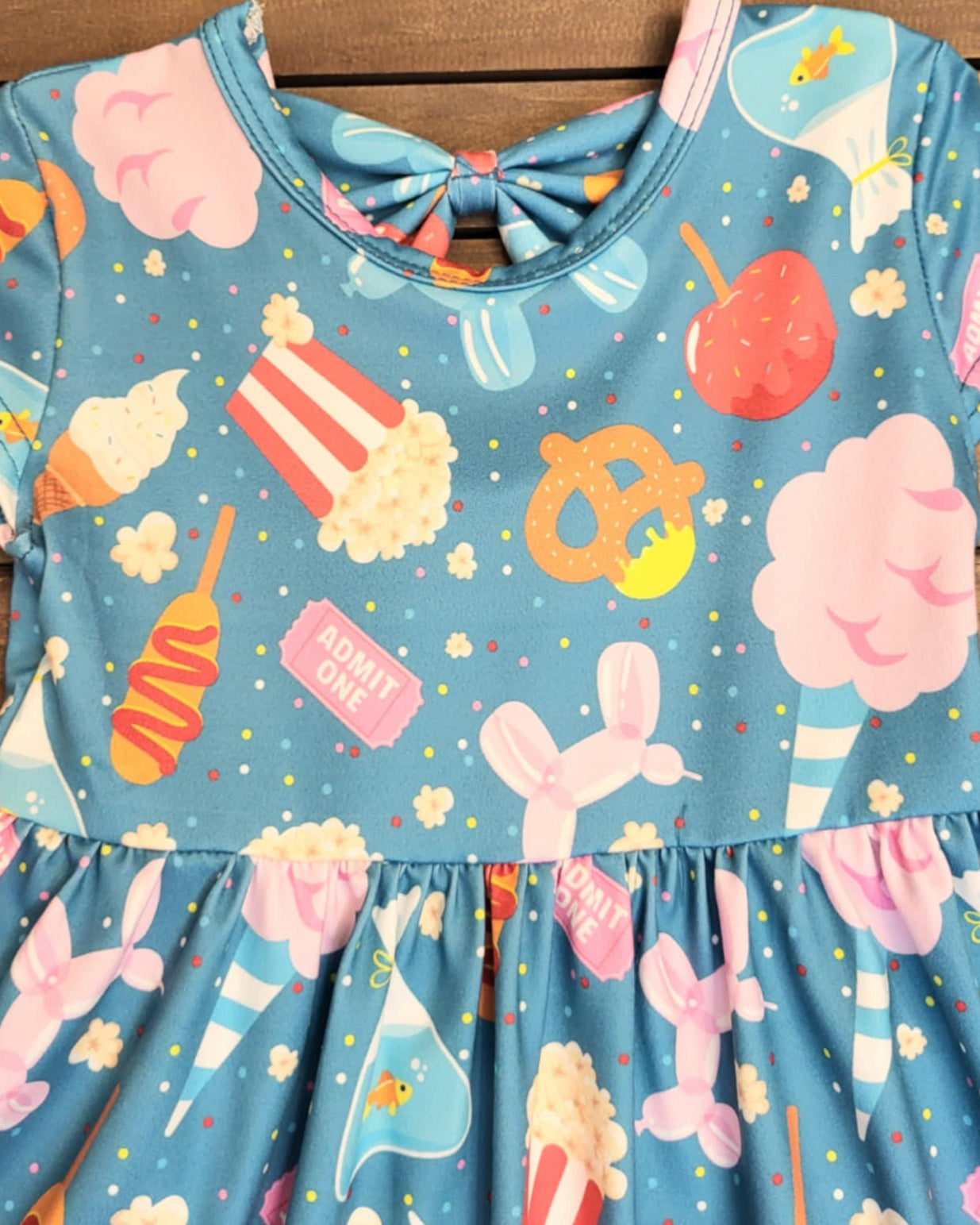 Carnival Fun Fair Themed Bow Back Dress A Touch of Magnolia Boutique