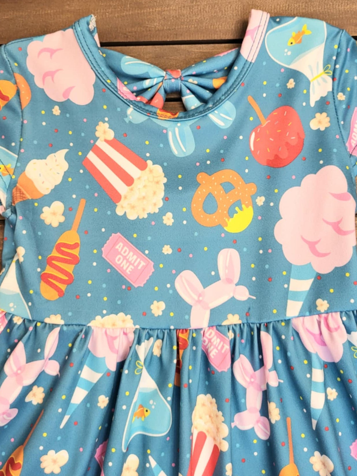 Carnival Fun Fair Themed Bow Back Dress A Touch of Magnolia Boutique