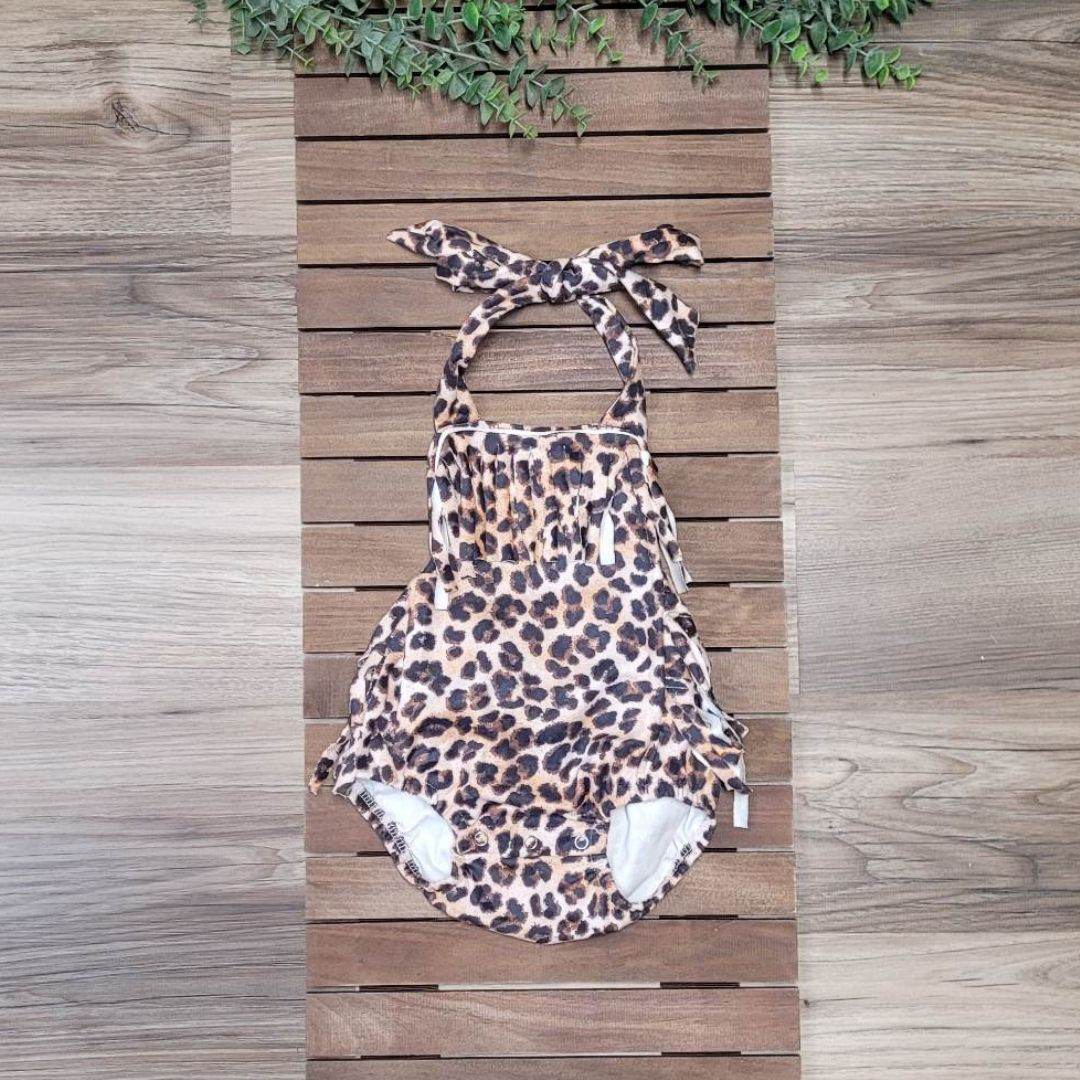 Baby Girl Cheetah Print Fringe Romper A Touch of Magnolia Boutique
