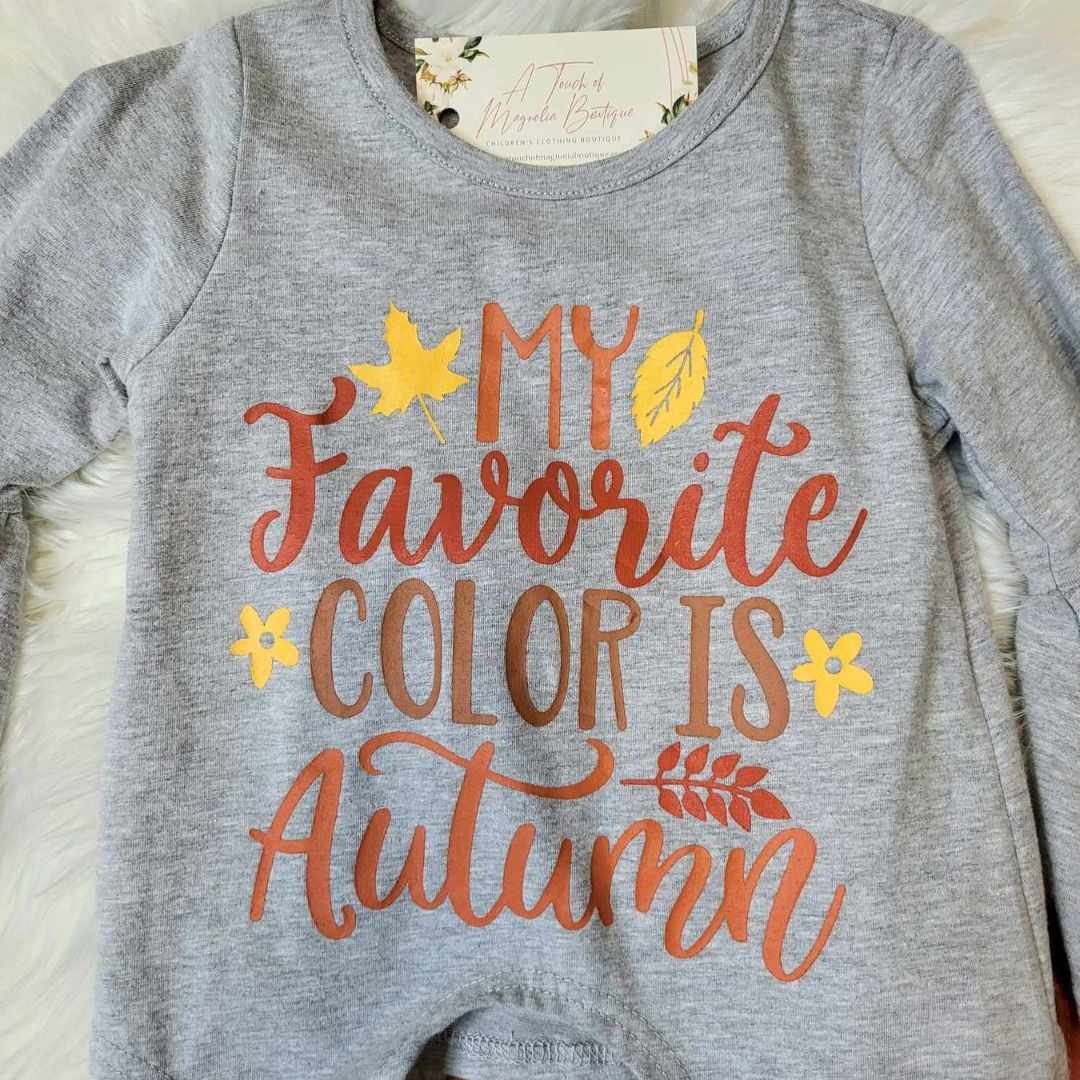 My Favorite Color Is Autumn Front Tie Top and Rust Ombre Bell Bottom Jeans A Touch of Magnolia Boutique