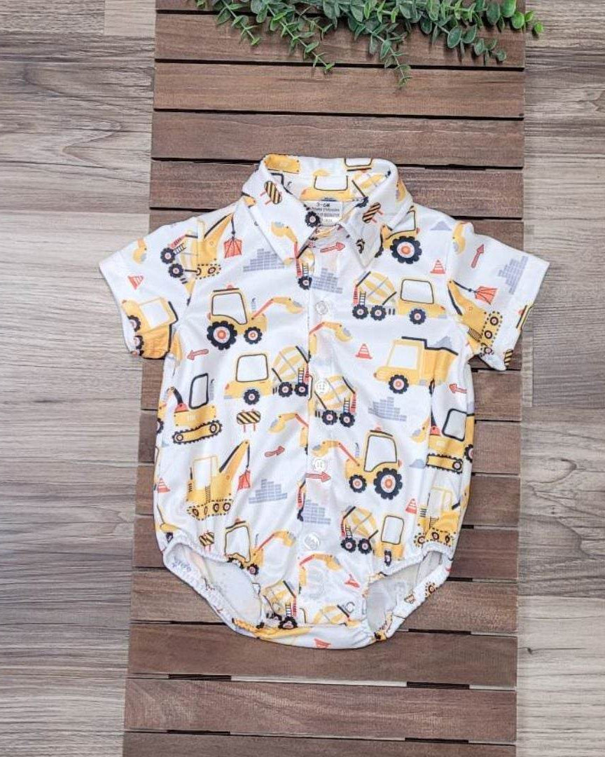 Baby Boy Construction Romper  A Touch of Magnolia Boutique   
