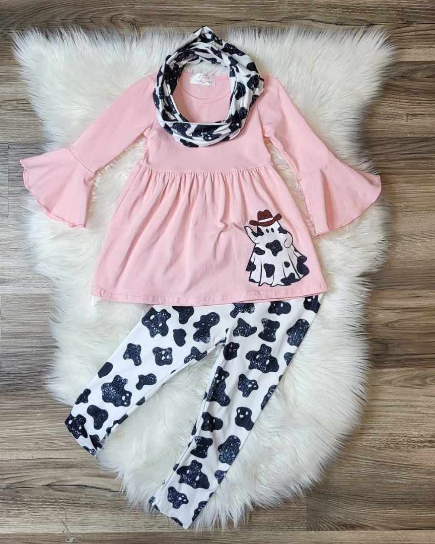 Cow Print Cowboy Ghost Legging Set A Touch of Magnolia Boutique