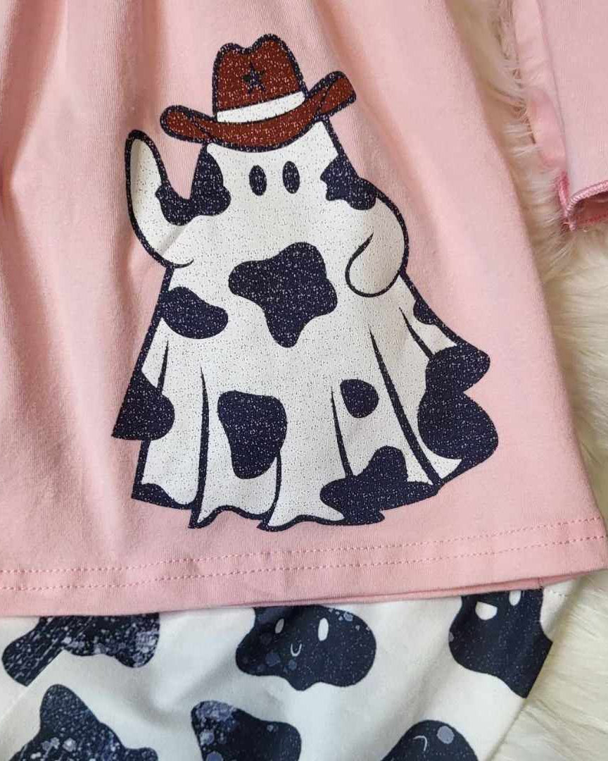 Cow Print Cowboy Ghost Legging Set A Touch of Magnolia Boutique