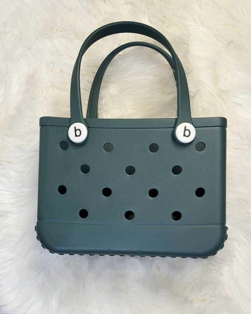 Small EVA bags (multiple solid color and printed options) A Touch of Magnolia Boutique Dark Green
