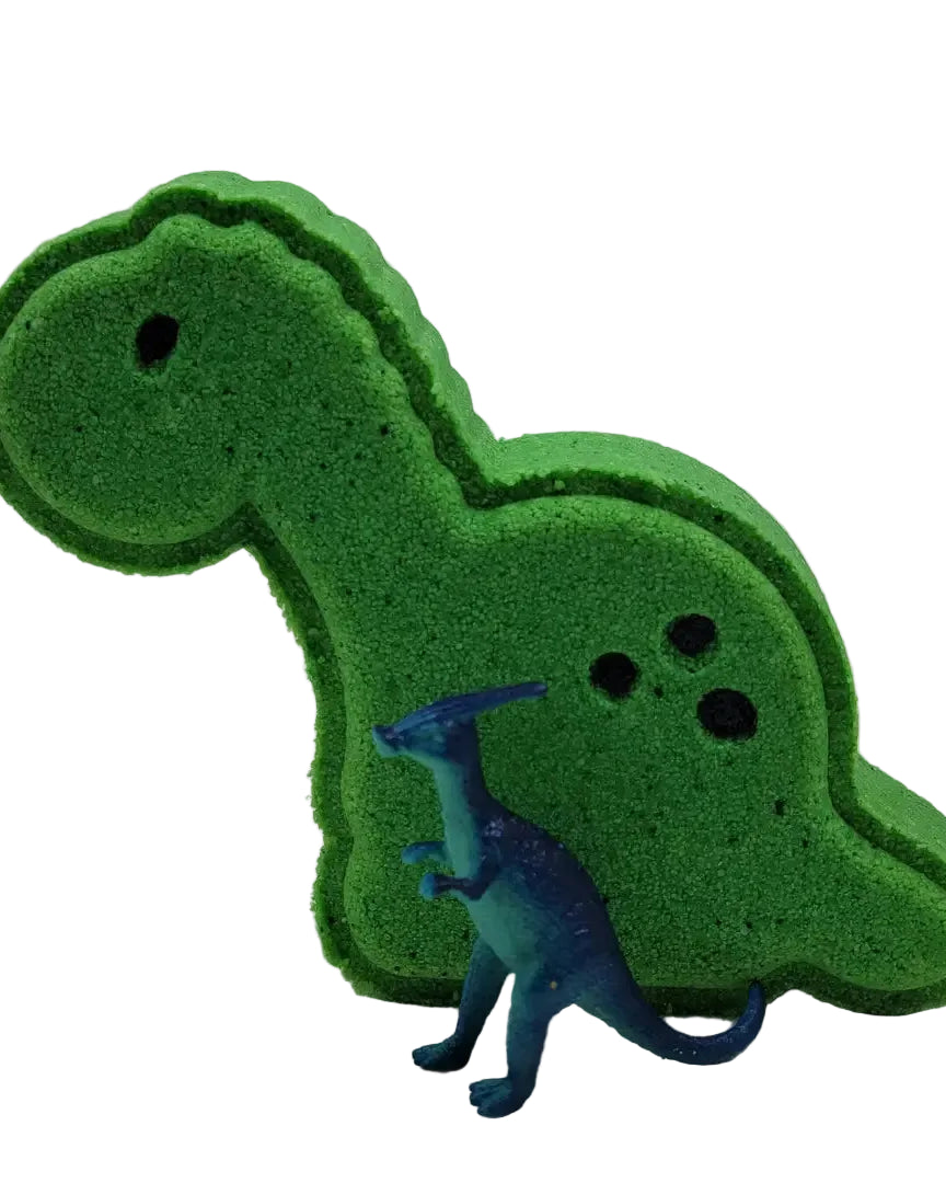 Dinosaur Bath Bomb with Dinosaur Toy Inside A Touch of Magnolia Boutique