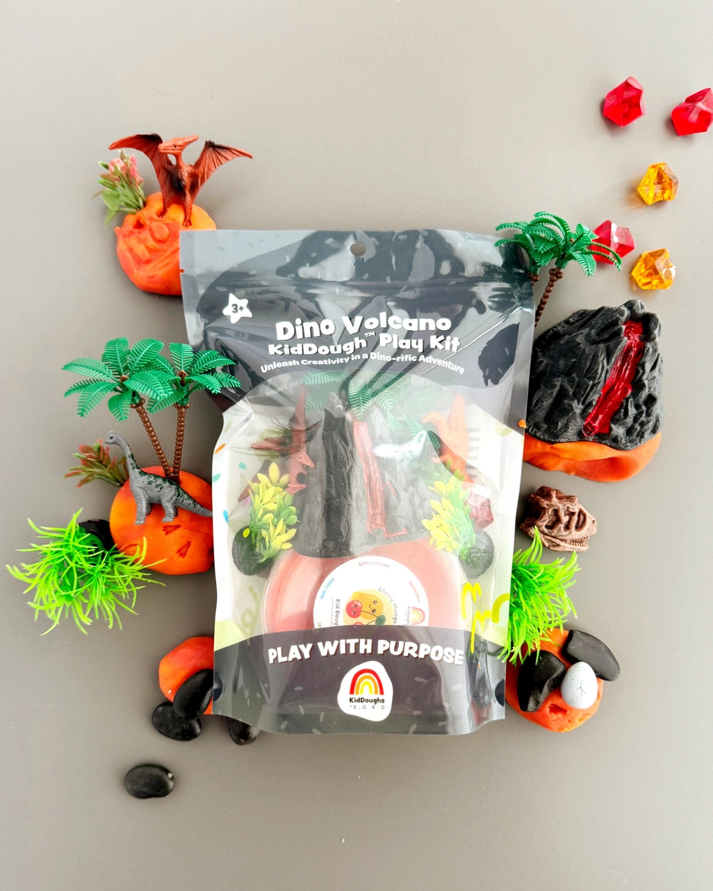 Kiddough play kit (multiple options) A Touch of Magnolia Boutique Dino Volcano