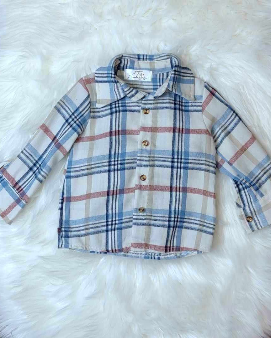 Boys Fall Plaid Button Down Top A Touch of Magnolia Boutique