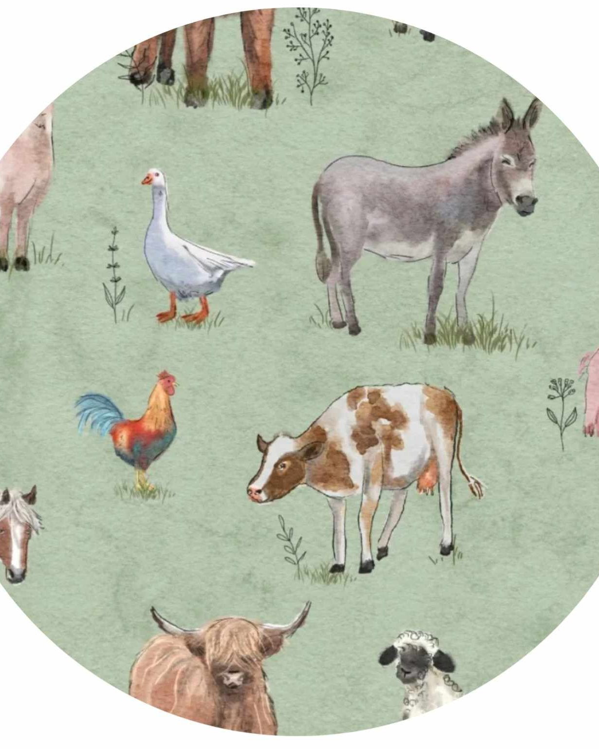 Bamboo Baby Zippie Romper/Sleeper- Unisex Farm Animals A Touch of Magnolia Boutique