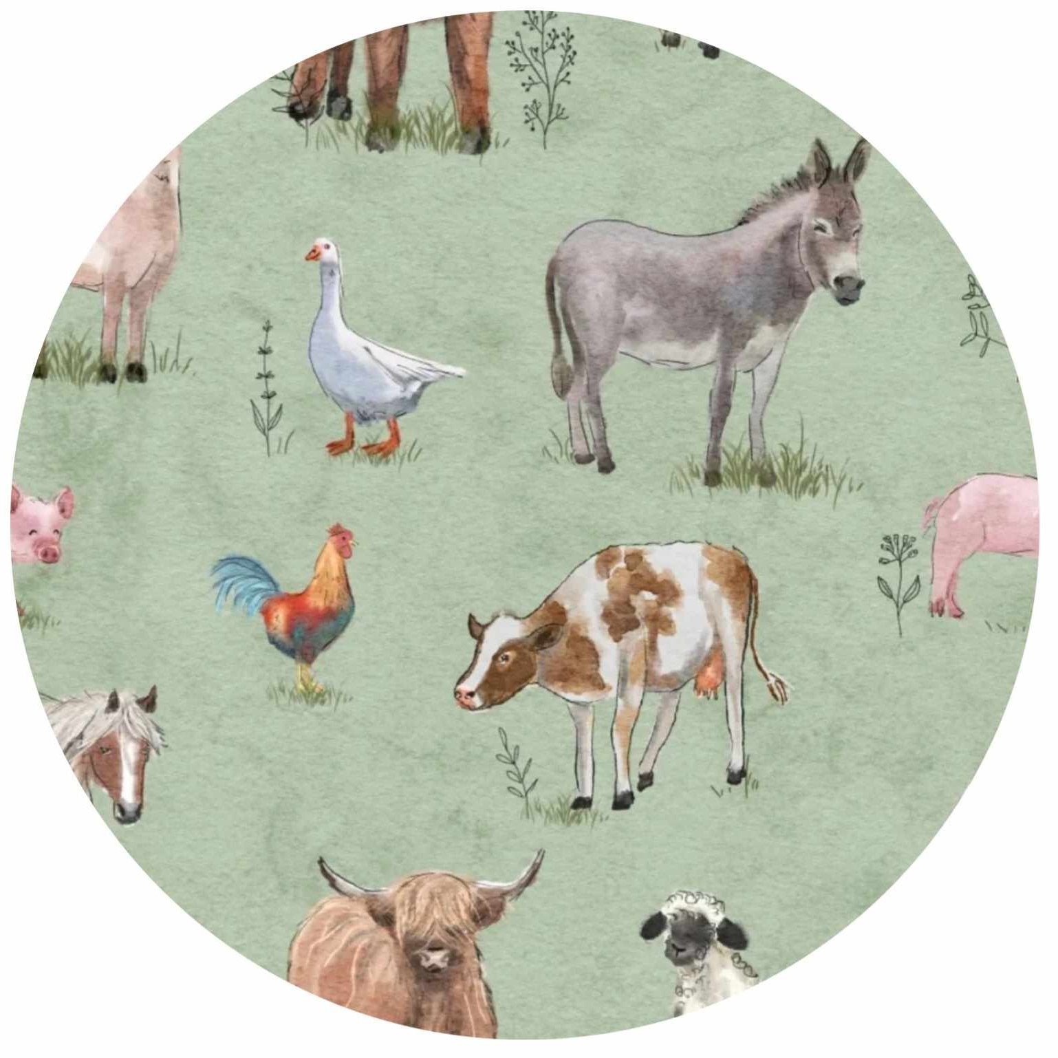 Bamboo Baby Zippie Romper/Sleeper- Unisex Farm Animals A Touch of Magnolia Boutique