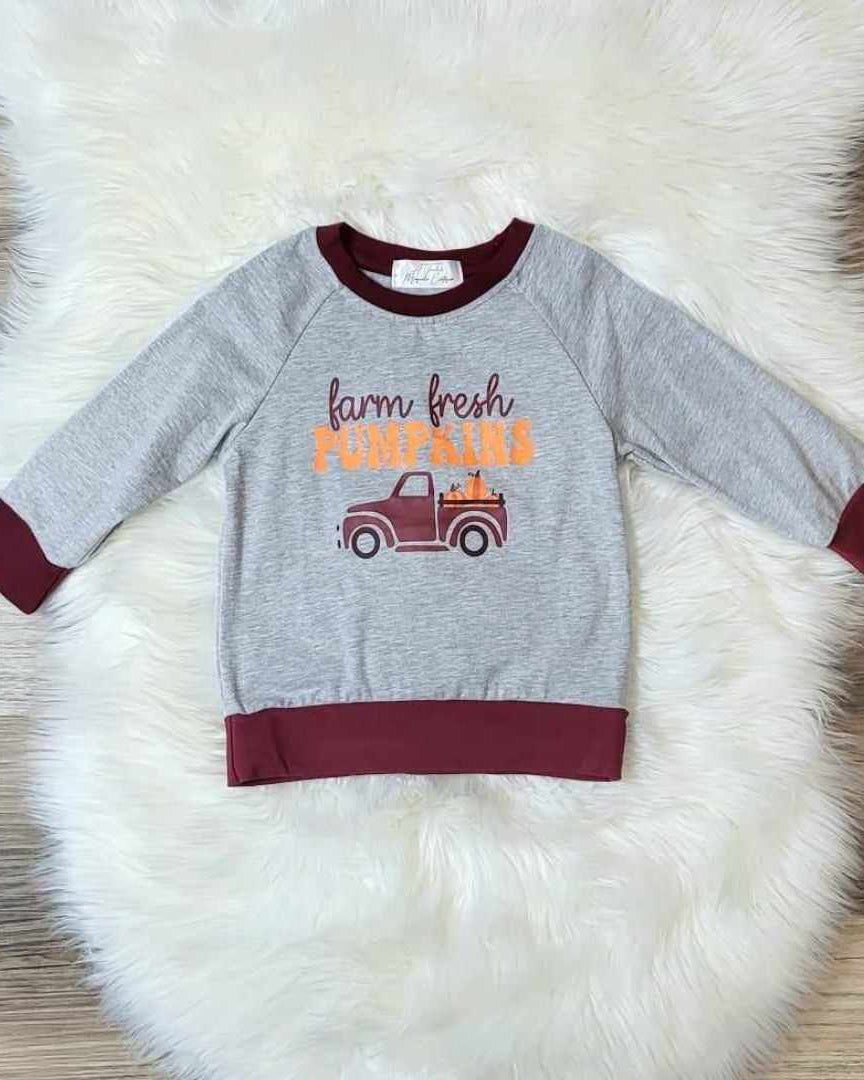 Boys Farm Fresh Pumpkin top A Touch of Magnolia Boutique