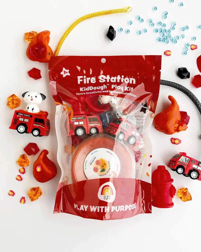 Kiddough play kit (multiple options) A Touch of Magnolia Boutique Fire Station (Cherry Mango)