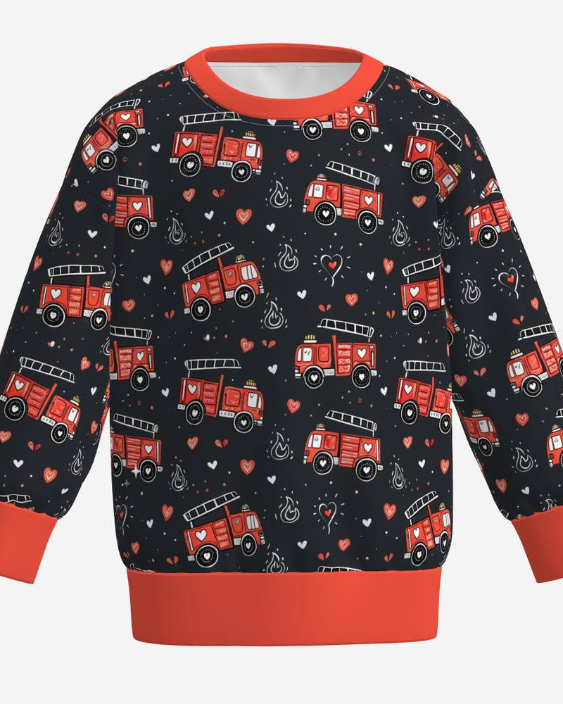 Boys Firetruck Hearts Top A Touch of Magnolia Boutique
