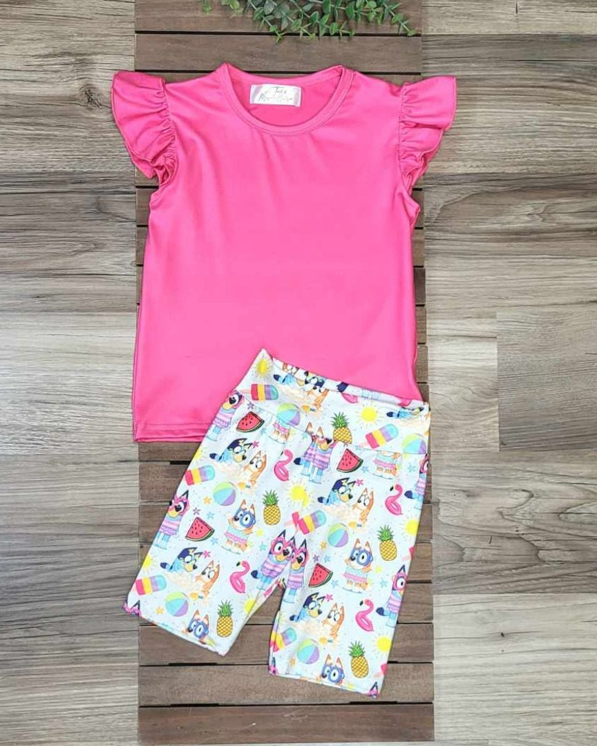 Flamingo Pink Flutter Sleeve Top A Touch of Magnolia Boutique