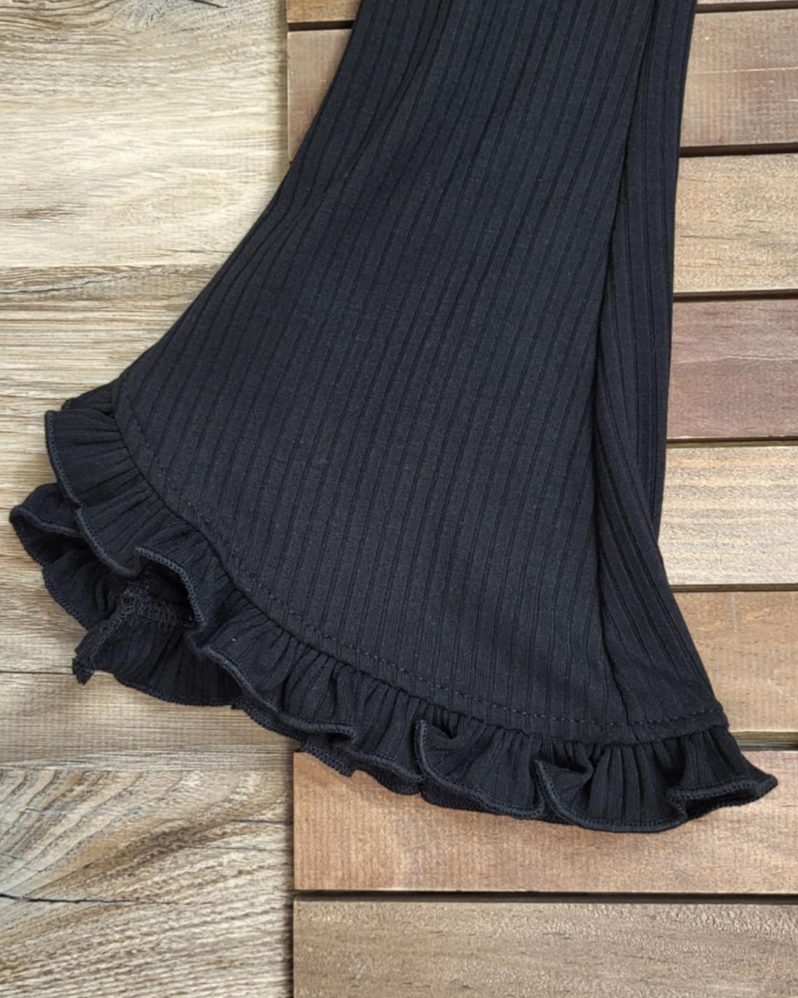 Black Ribbed Flare Leggings A Touch of Magnolia Boutique