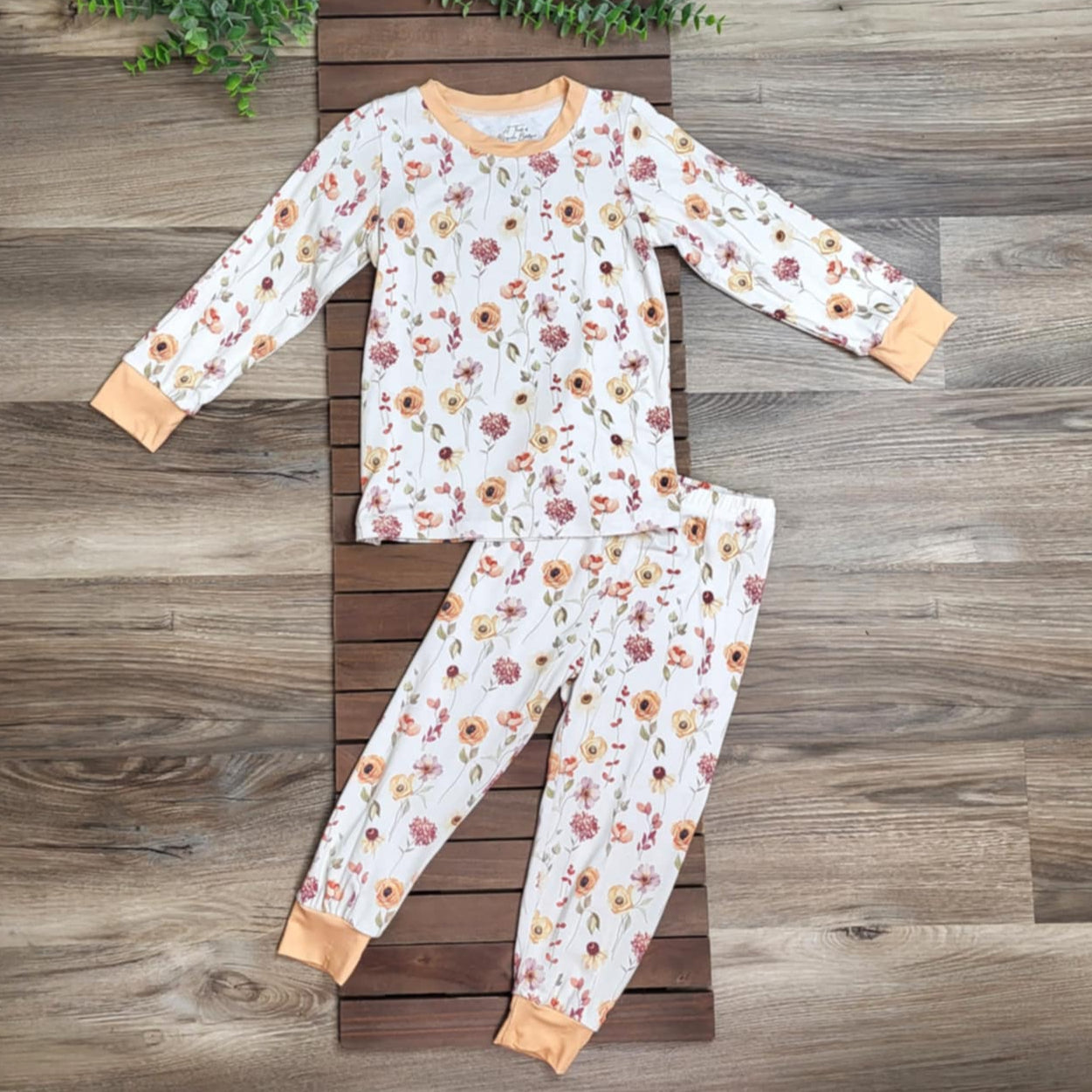 Bamboo Floral Print Two-Piece Pajama Set A Touch of Magnolia Boutique