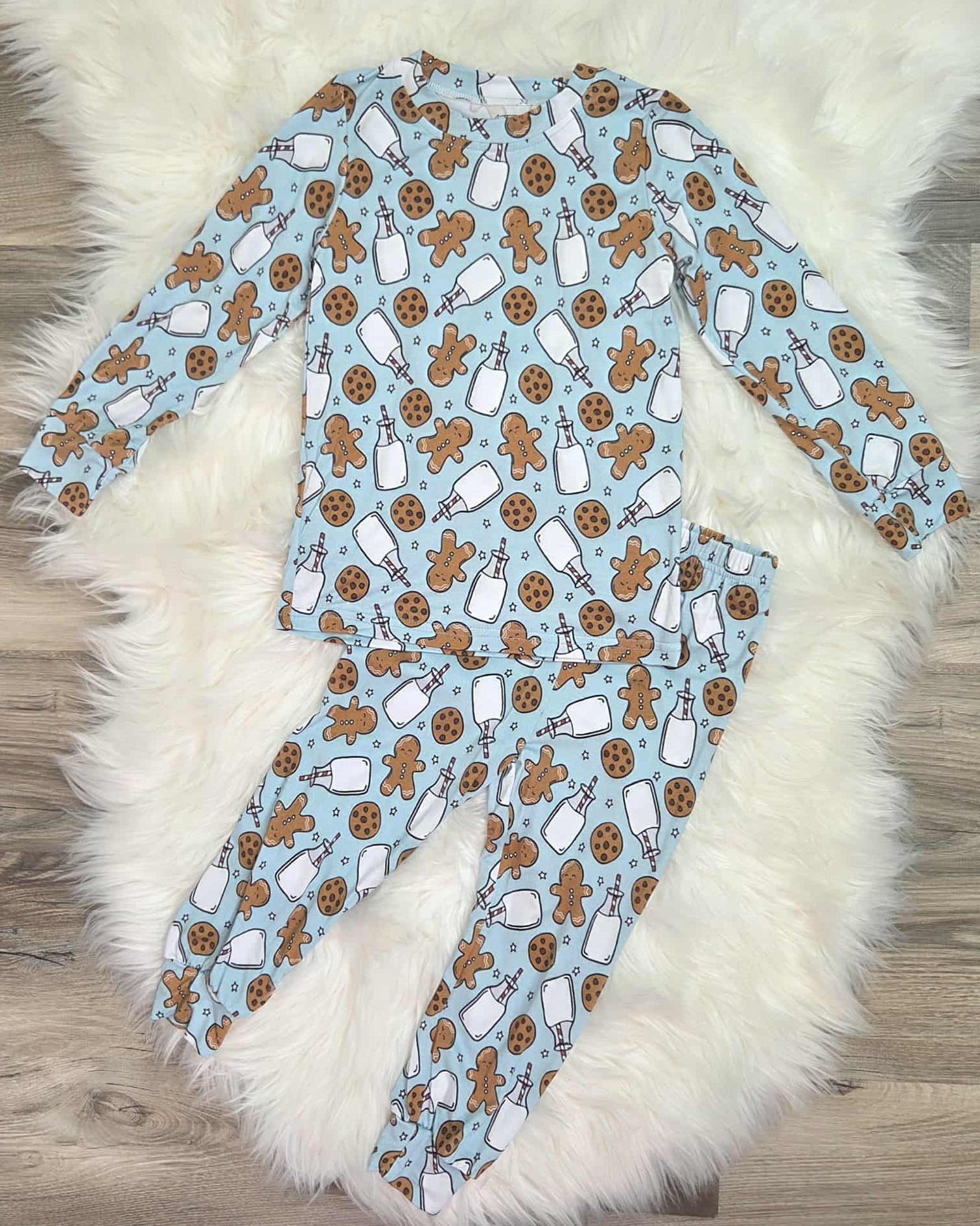 Bamboo Gingerbread Milk and Cookies Two-Piece Pajama Set A Touch of Magnolia Boutique