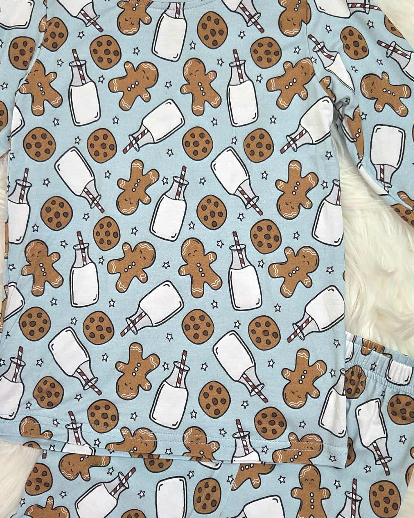 Bamboo Gingerbread Milk and Cookies Two-Piece Pajama Set A Touch of Magnolia Boutique