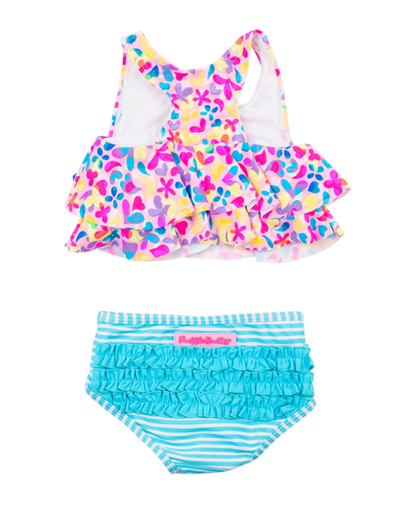 Girls Vibrant Neon Flounce Bikini 2-Piece Swimsuit with Signature Rear Ruffles A Touch of Magnolia Boutique