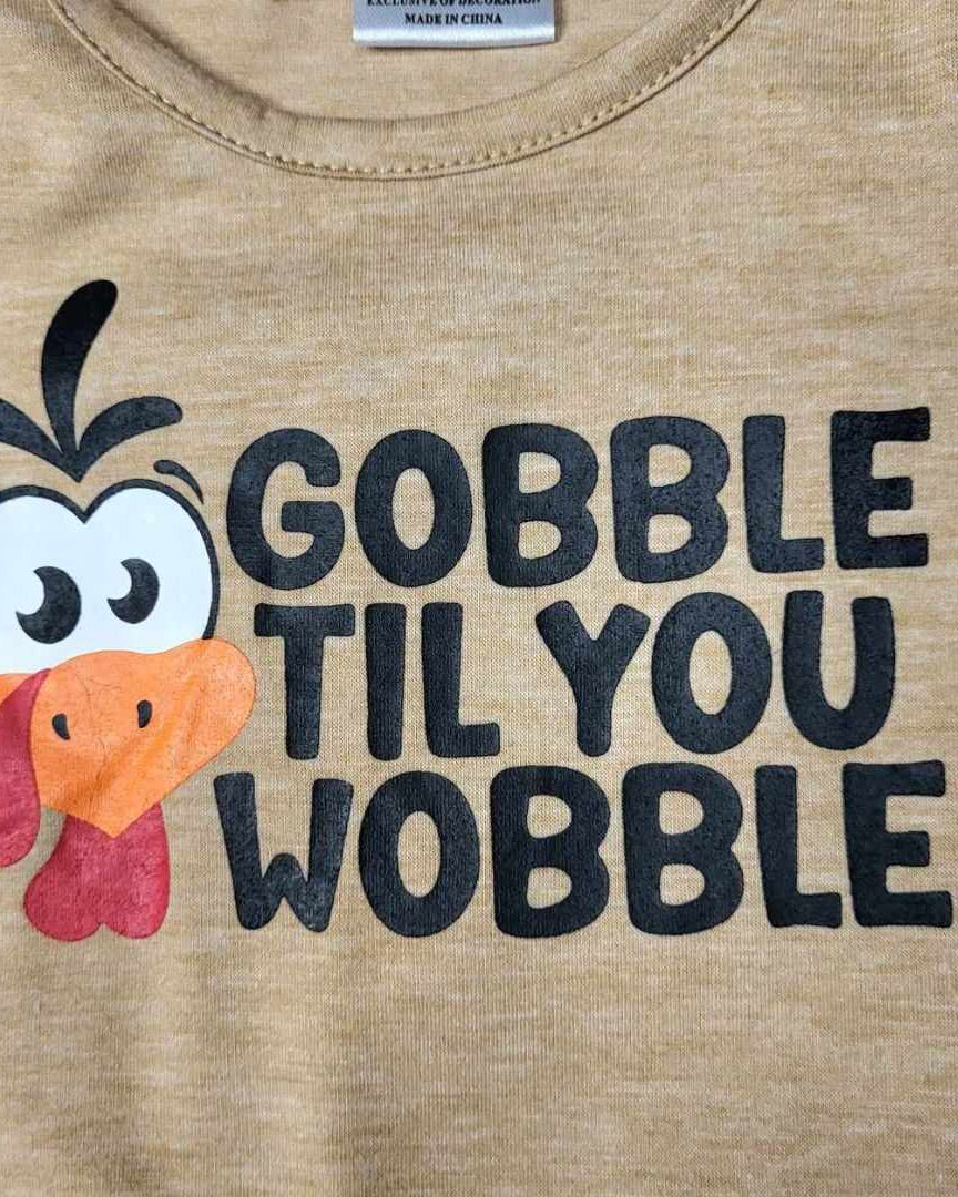 Baby Girl Gobble Til You Wobble Romper A Touch of Magnolia Boutique