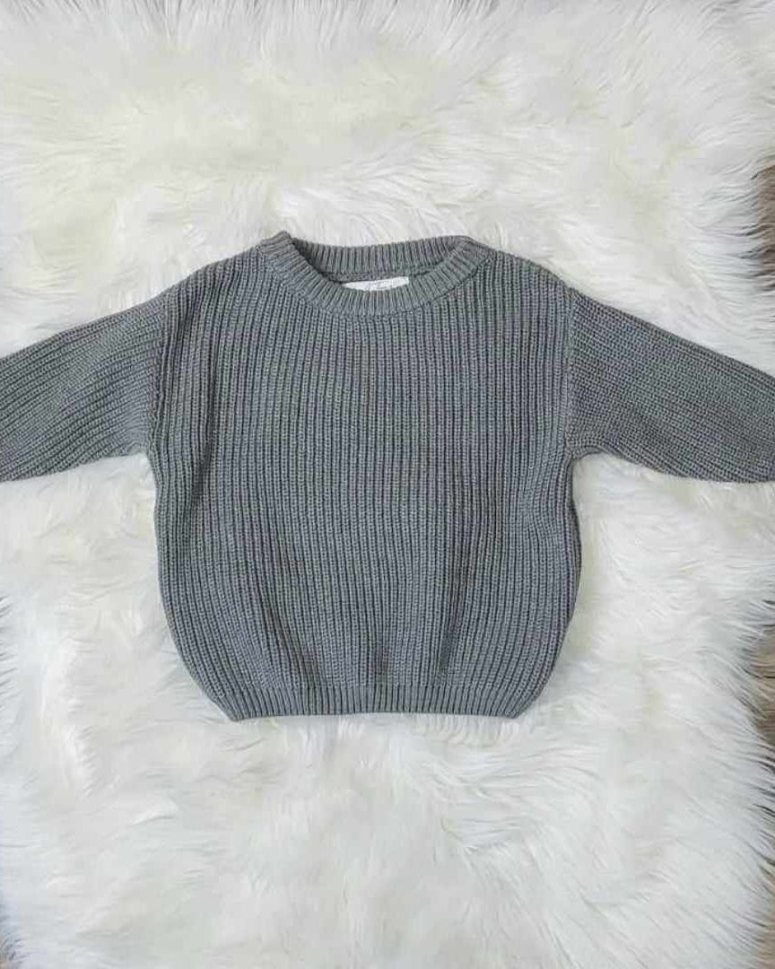 Grey Knit Sweater  A Touch of Magnolia Boutique   