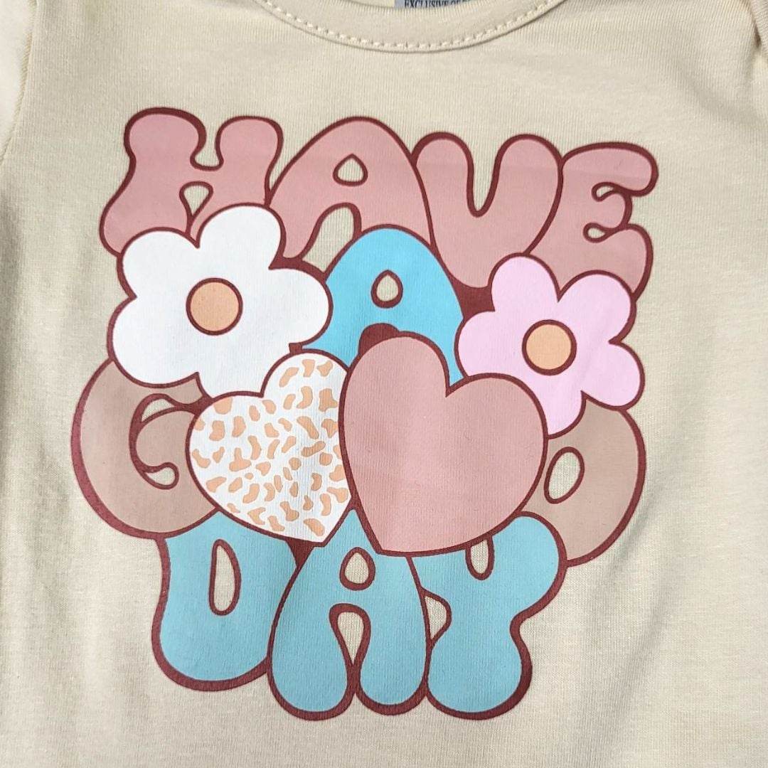 Baby Girl "Have a Good Day" Floral Shorts Set A Touch of Magnolia Boutique