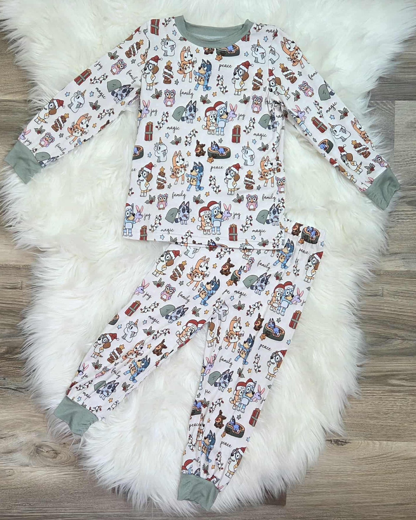 Bamboo Heelers Holiday Two-Piece Pajama Set A Touch of Magnolia Boutique