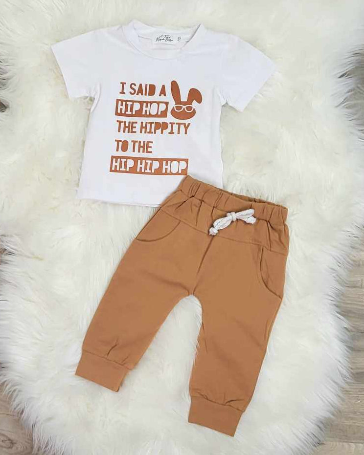 Hip Hop Top and Joggers Outfit Set for Baby & Young Toddler Boys A Touch of Magnolia Boutique