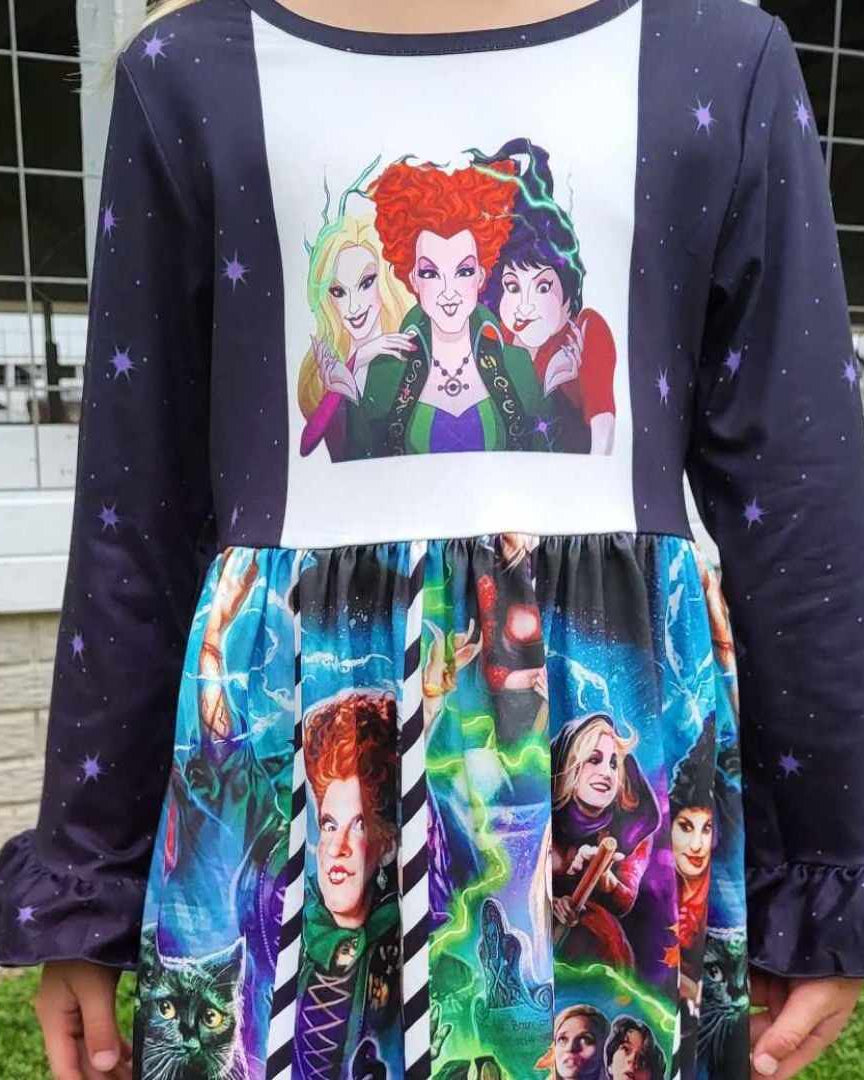 Hocus Pocus Inspired Patchwork Dress A Touch of Magnolia Boutique