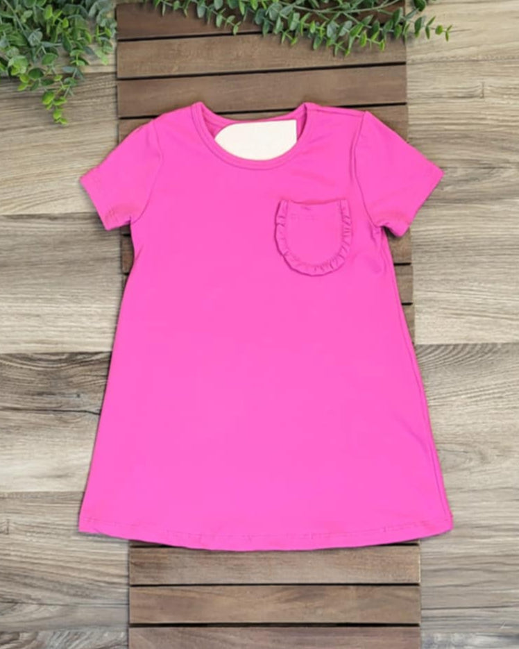 Hot Pink T-Shirt Dress A Touch of Magnolia Boutique