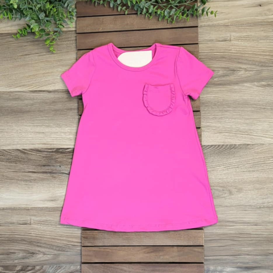 Hot Pink T-Shirt Dress A Touch of Magnolia Boutique
