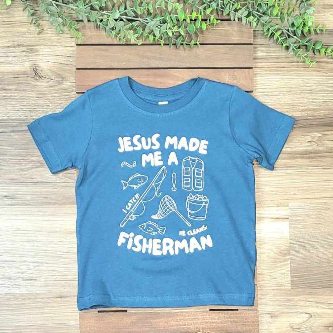 Jesus Made Me a Fisherman T-shirt A Touch of Magnolia Boutique