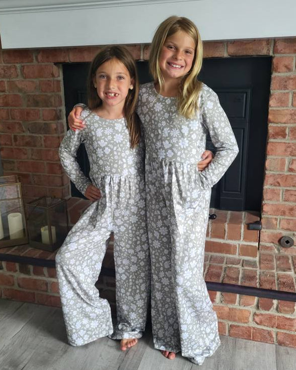 Sage Floral Jumpsuit A Touch of Magnolia Boutique