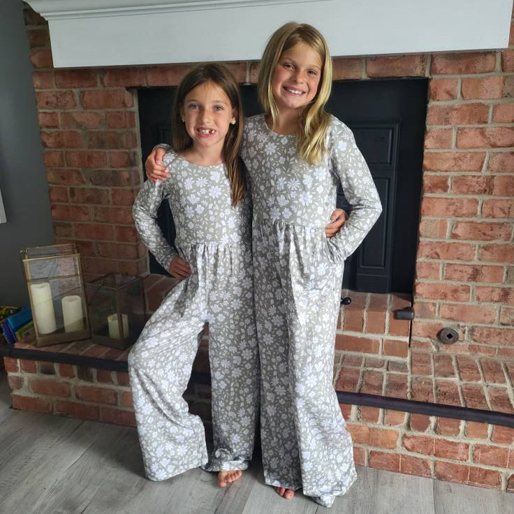 Sage Floral Jumpsuit A Touch of Magnolia Boutique