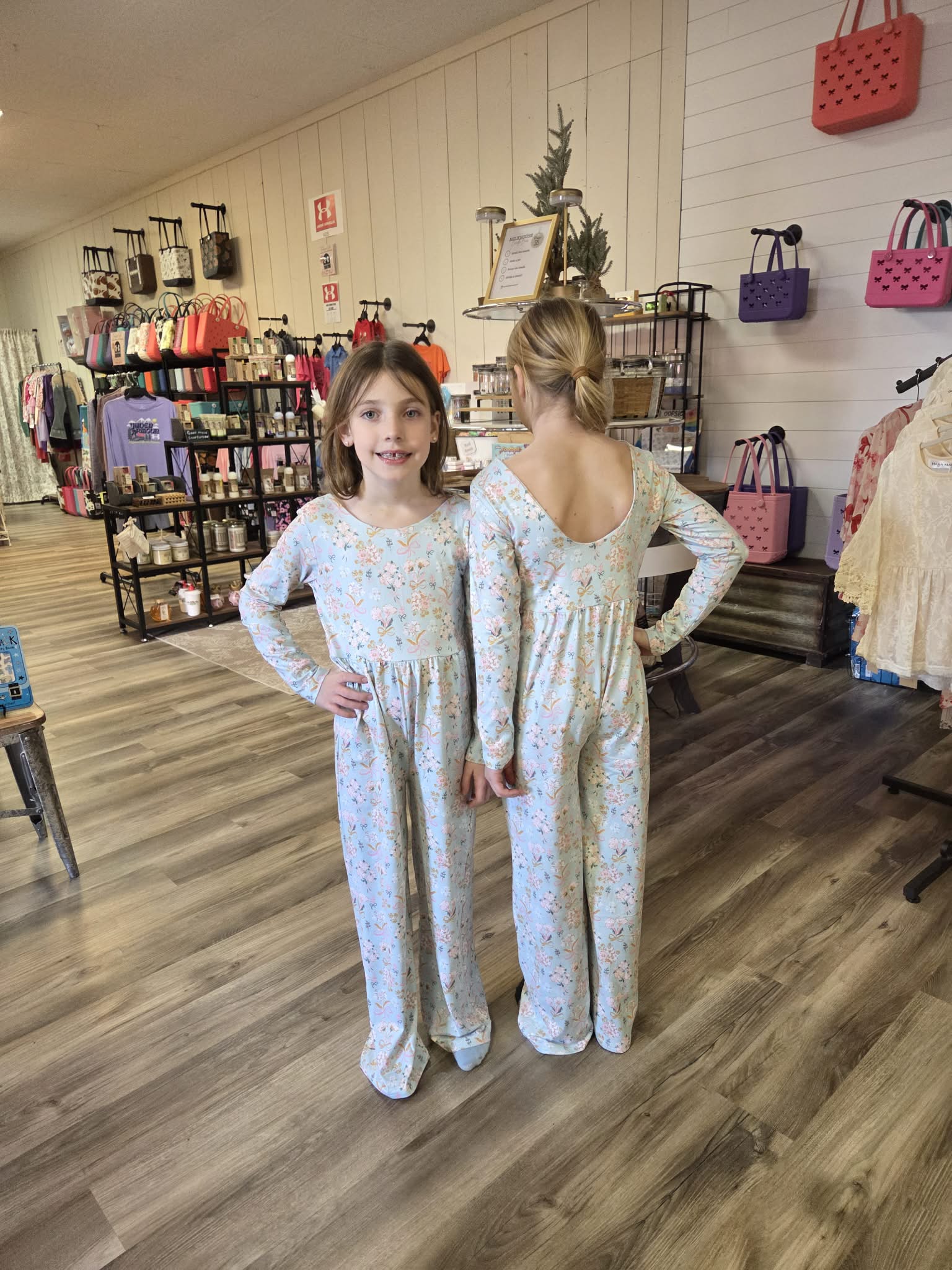 Spring Floral and Bows Jumpsuit A Touch of Magnolia Boutique