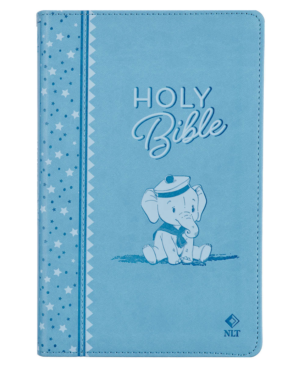 Bible Nlt Infant Faux Leather, Blue A Touch of Magnolia Boutique