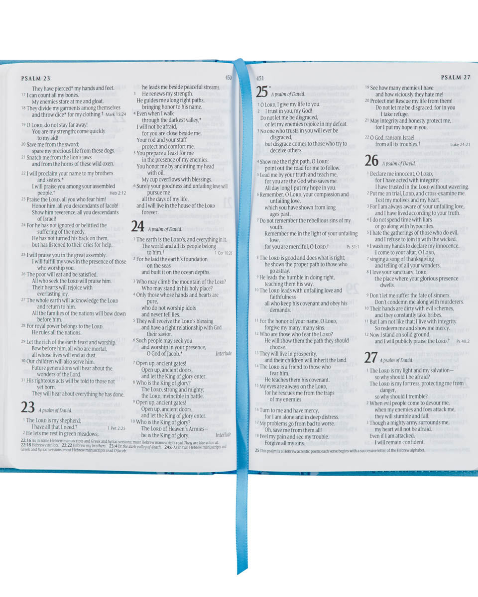 Bible Nlt Infant Faux Leather, Blue A Touch of Magnolia Boutique