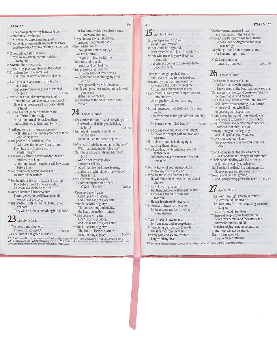 Bible Nlt Infant Faux Leather, Pink A Touch of Magnolia Boutique