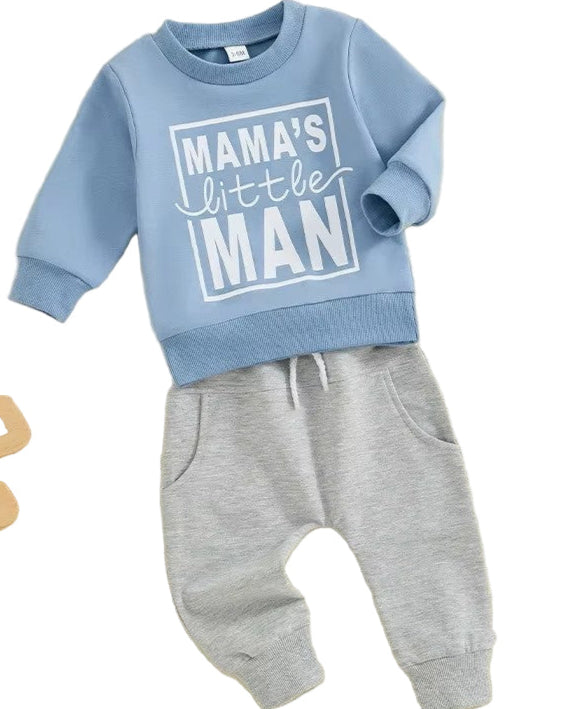 Mama's Little Man Jogger Outfit Set A Touch of Magnolia Boutique