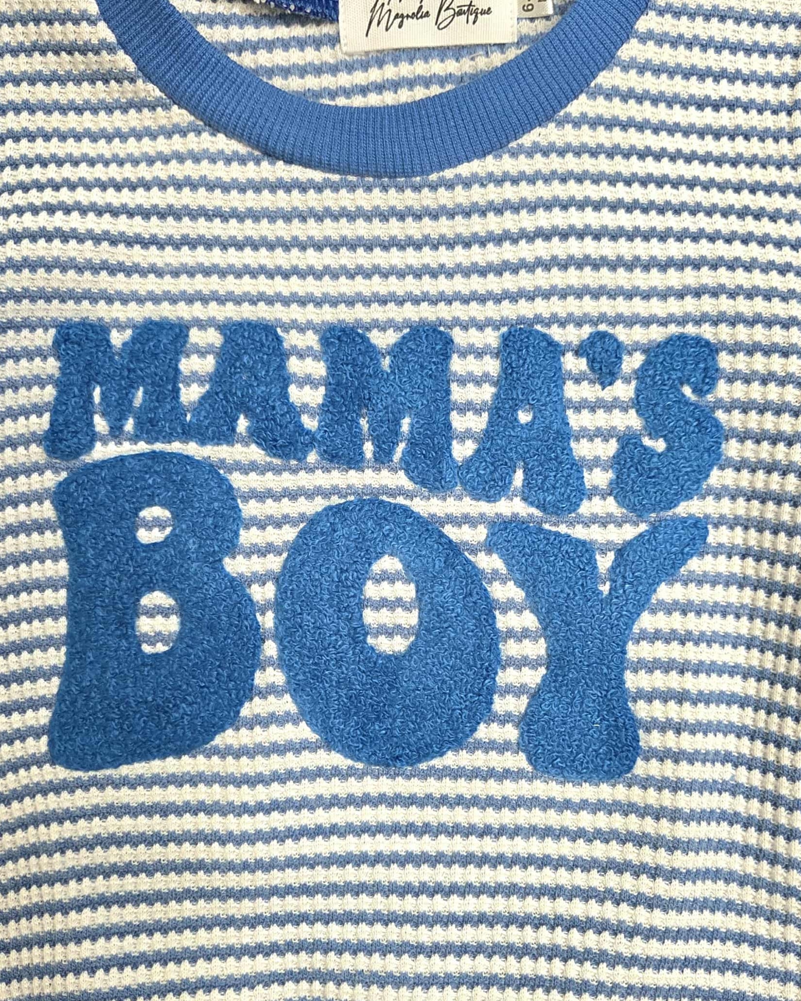 Mama's Boy Blue Striped Jogger Set-Baby and Toddler Boys A Touch of Magnolia Boutique