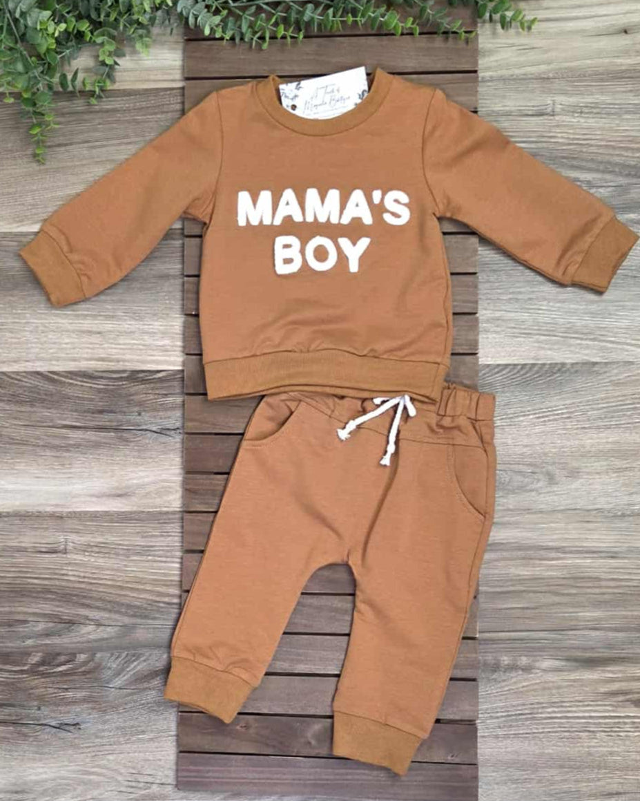 Brown Mama's Boy Jogger Set A Touch of Magnolia Boutique