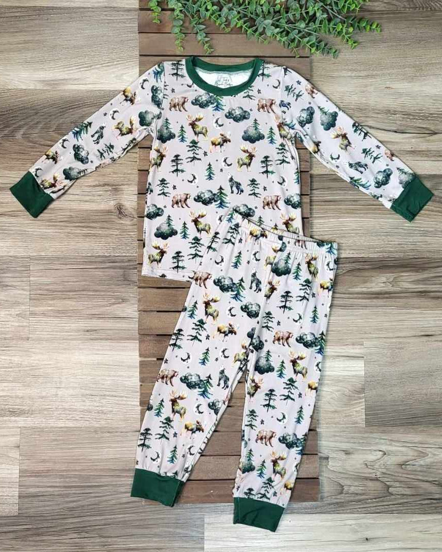 Moonlit Forest Bamboo Two-Piece Pajama Set A Touch of Magnolia Boutique