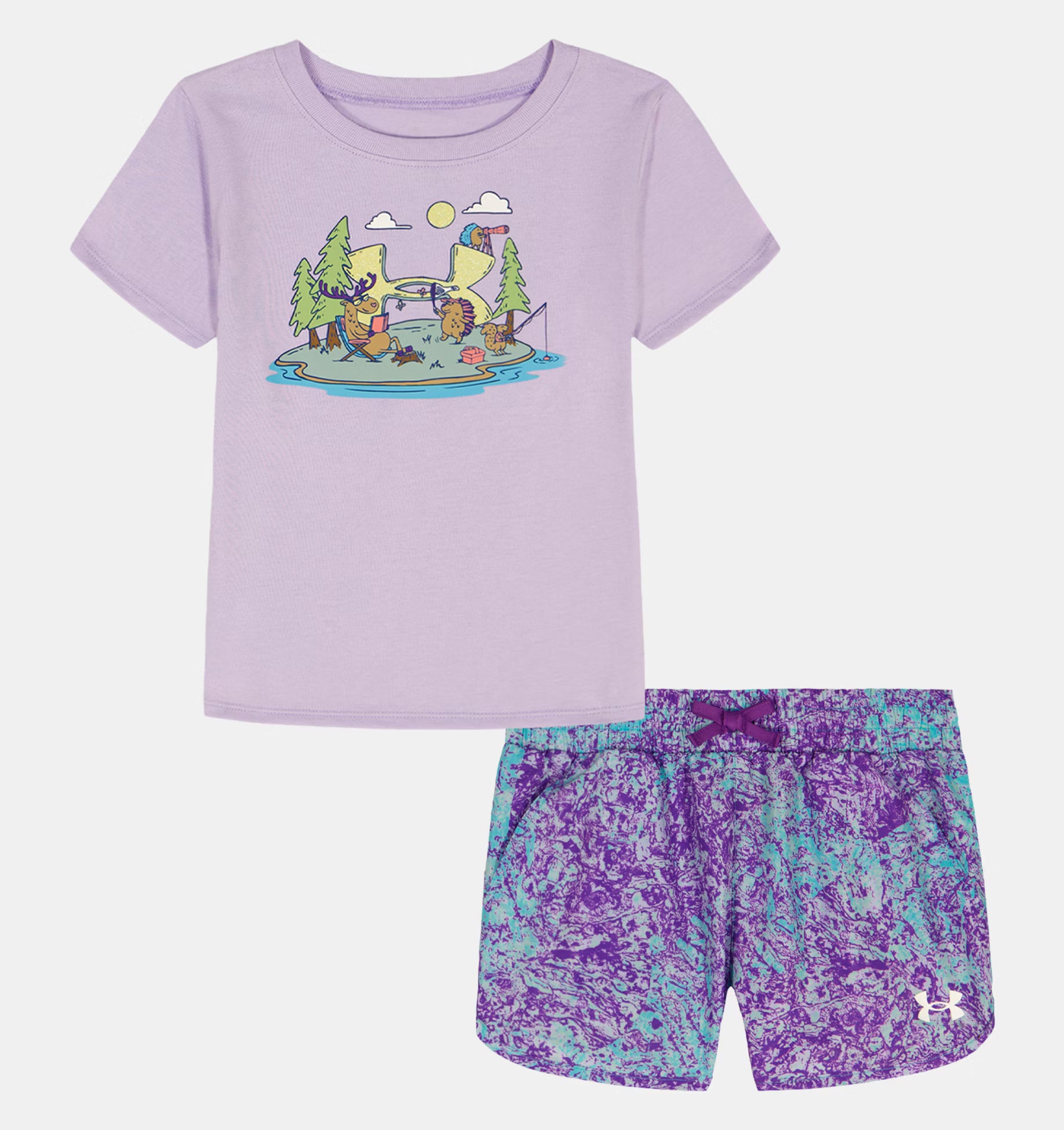 Under Armour® Park Island Shorts Set-Purple Crest A Touch of Magnolia Boutique