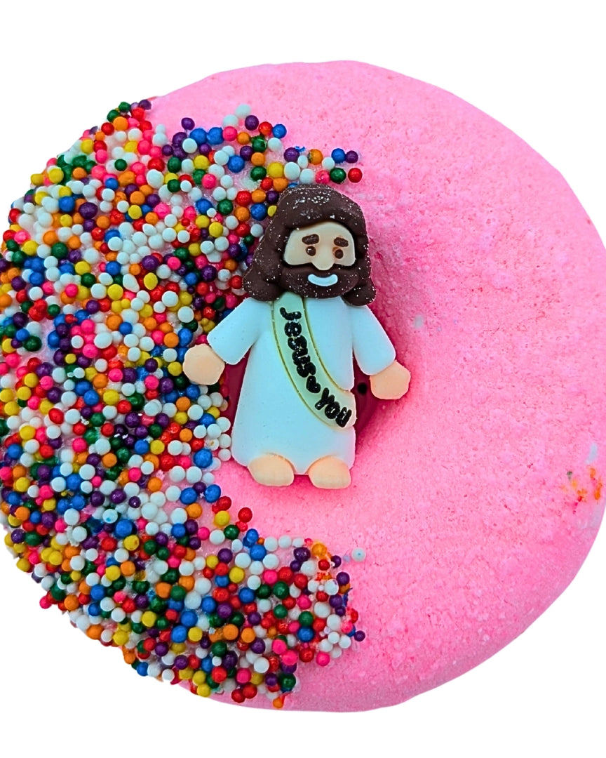 Donut Bath Bomb + Holy Fizz | (multiple color options) A Touch of Magnolia Boutique Pink
