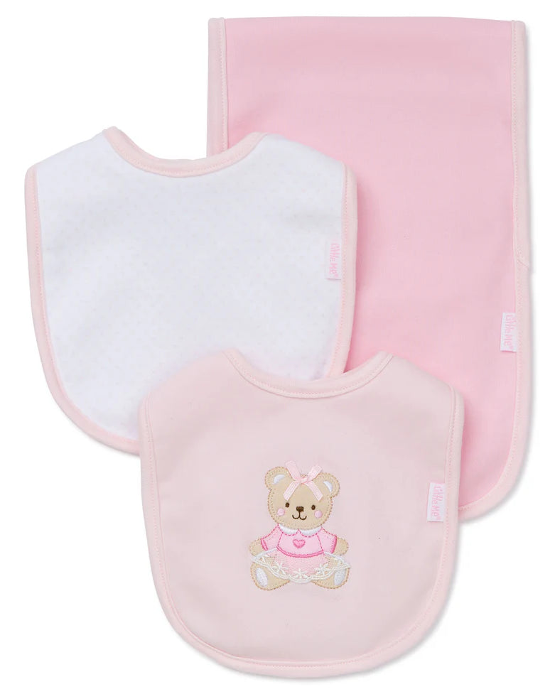 Sweet Bear bib-burp 3 pc set A Touch of Magnolia Boutique